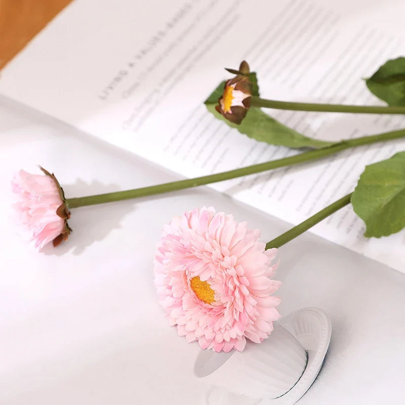 Artificial calendula flowers for wedding decoration and party - Light Pink