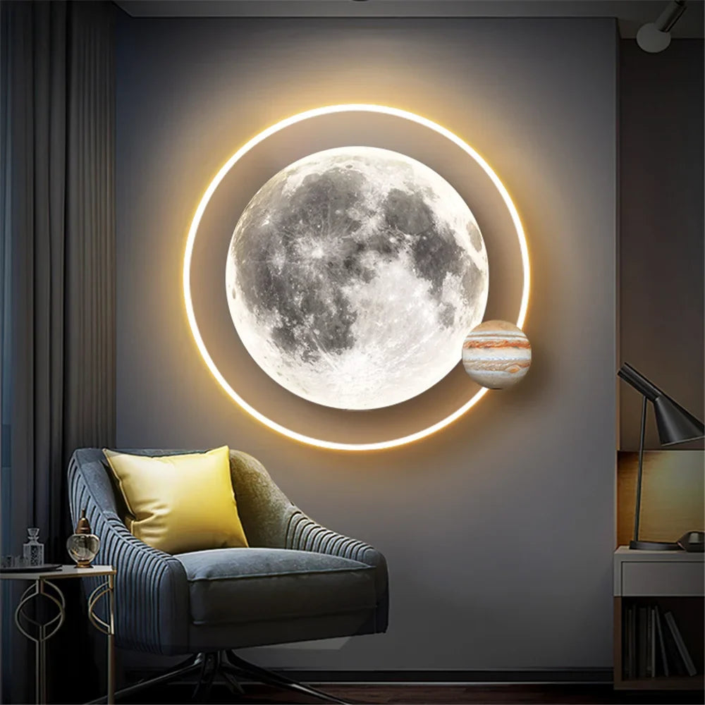 Decorative remote controlled led wall sconce for modern interior - view 5