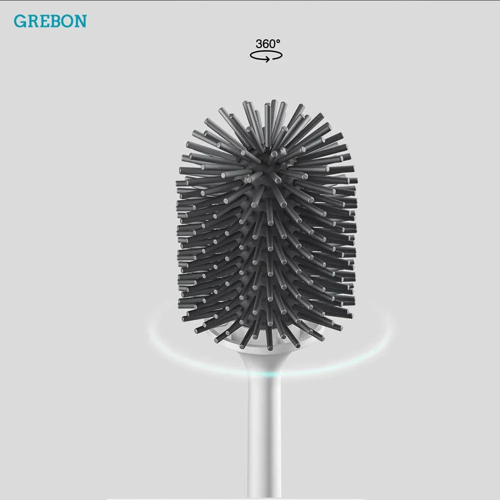 Self-cleaning silicone brush holder for bathroom - view 2