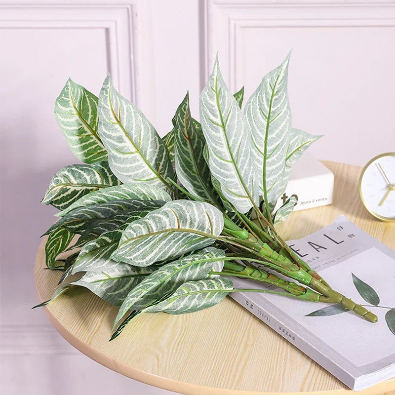 Bouquet of artificial plants monstera tropical for interior decoration - view 4