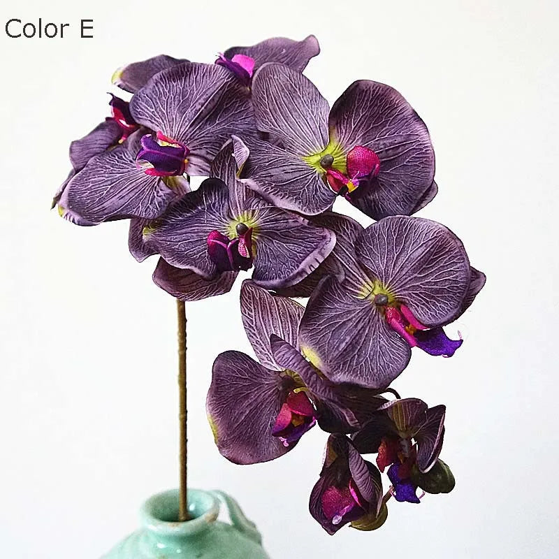 10 retro artificial orchid heads for elegant decorations - view 5