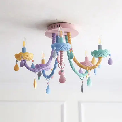 Modern ceiling lamp for children's room with light-filled sockets - view 3