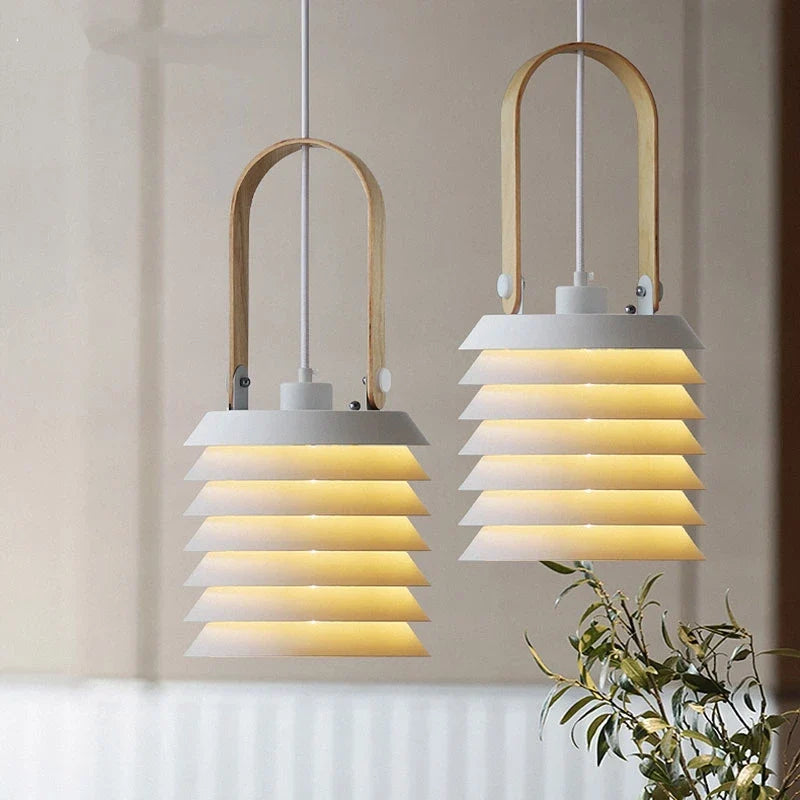Creative wooden pendant light for restaurant and kitchen - view 3