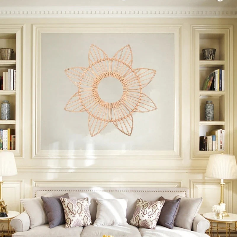 Hanging rattan frame for modern wall decoration - view 6