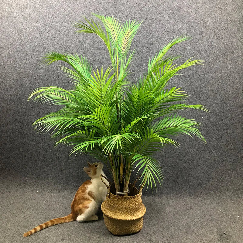Tropical artificial palm plants with leaves monstera garden decoration