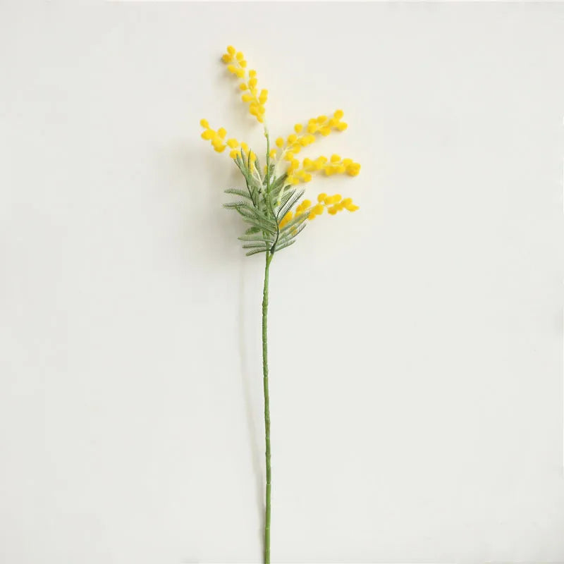 Branch of acacia artificial flowers for interior decoration wedding - Yellow