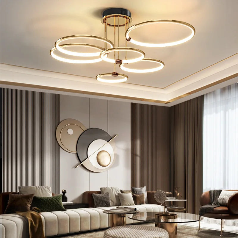 Postmodern led chandelier ring for modern Nordic decoration - view 4