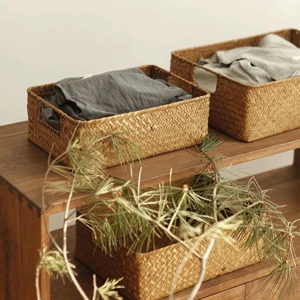 Woven sea-ring basket for storage and decoration - view 2