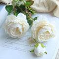 Artificial silk rose heads for wedding decoration and party - A