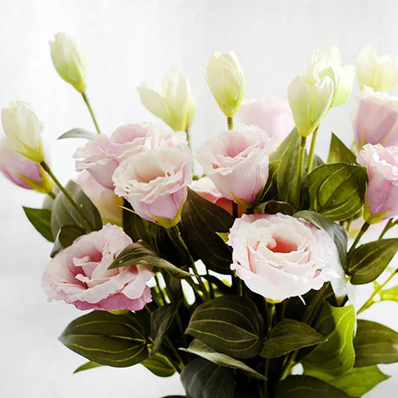Artificial flowers wholesale decoration wedding eustoma silk 3 branches