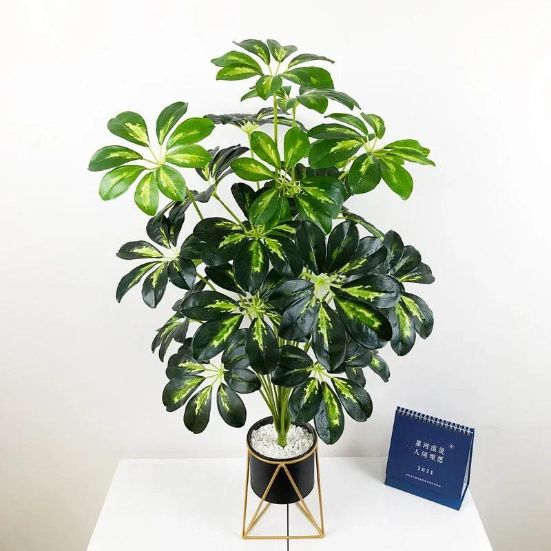 Tropical artificial plants monstera decorative foliage for outdoor interior