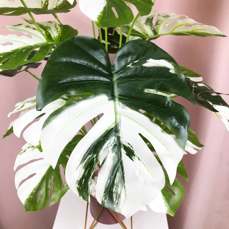 Artificial monstera plants for tropical and festive decoration - view 6