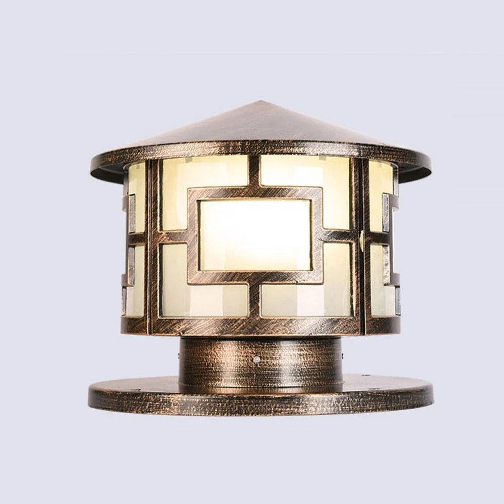 Aluminum wall sconce with decorative Chinese characters
