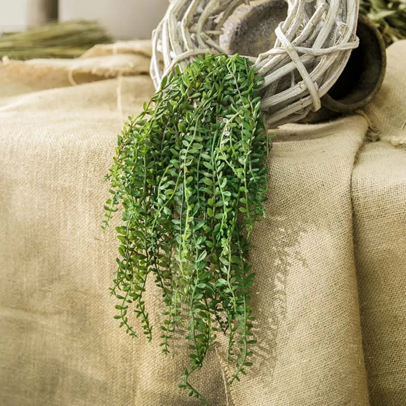 Artificial succulent plants for wall decoration in rattan - view 3