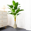 Artificial banana large tropical plants autumn decorations - 90cm 18 Feuilles Vertes