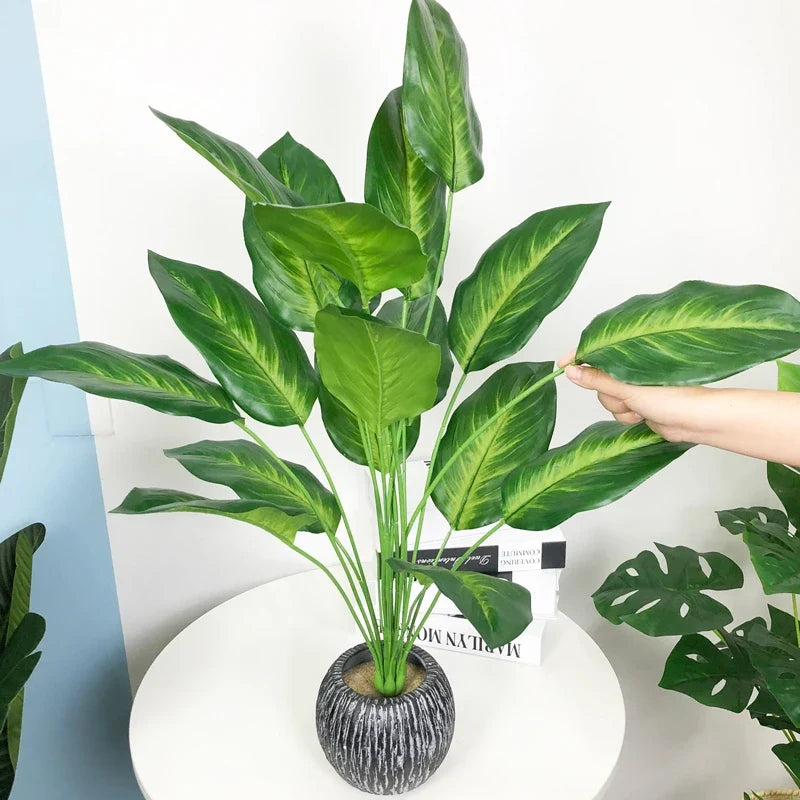 Artificial plants strelitzia and monstera for tropical decoration - view 6