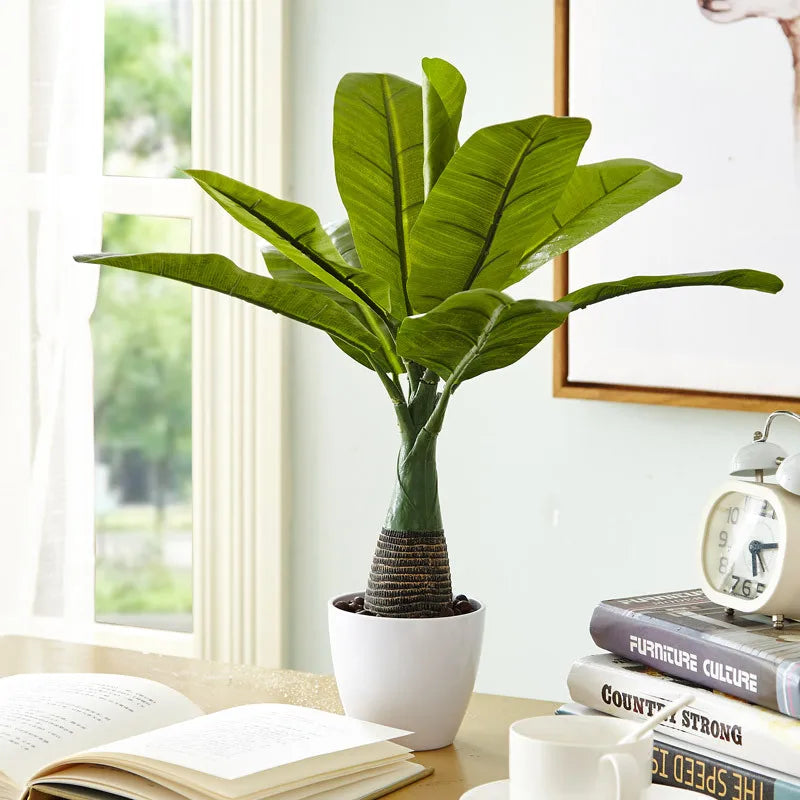 Tropical monstera artificial palm for indoor pot decoration - view 2