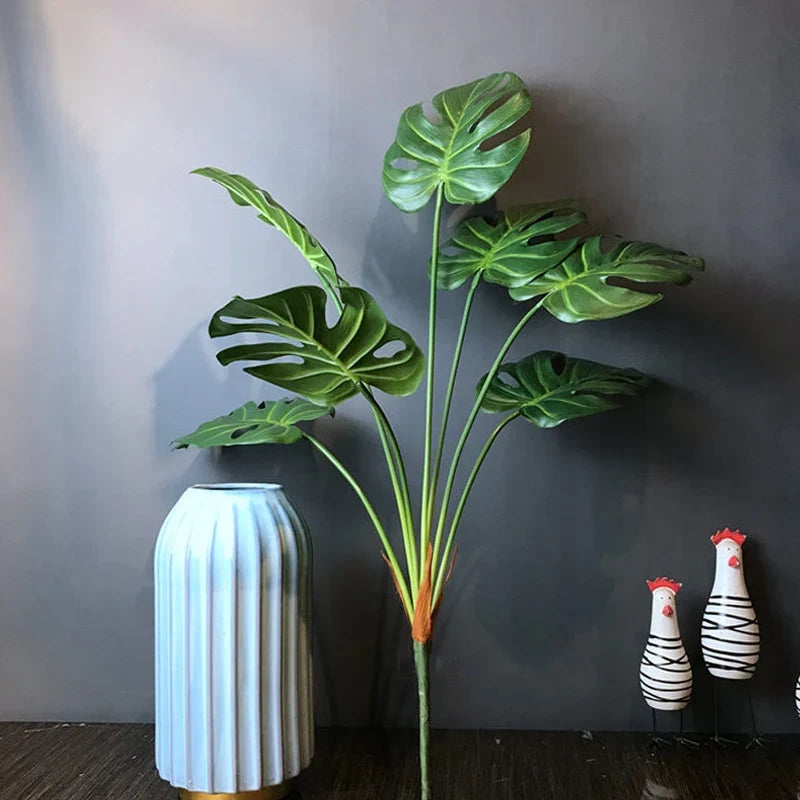 70 cm Artificial Monstera Plant in White, Yellow, or Green