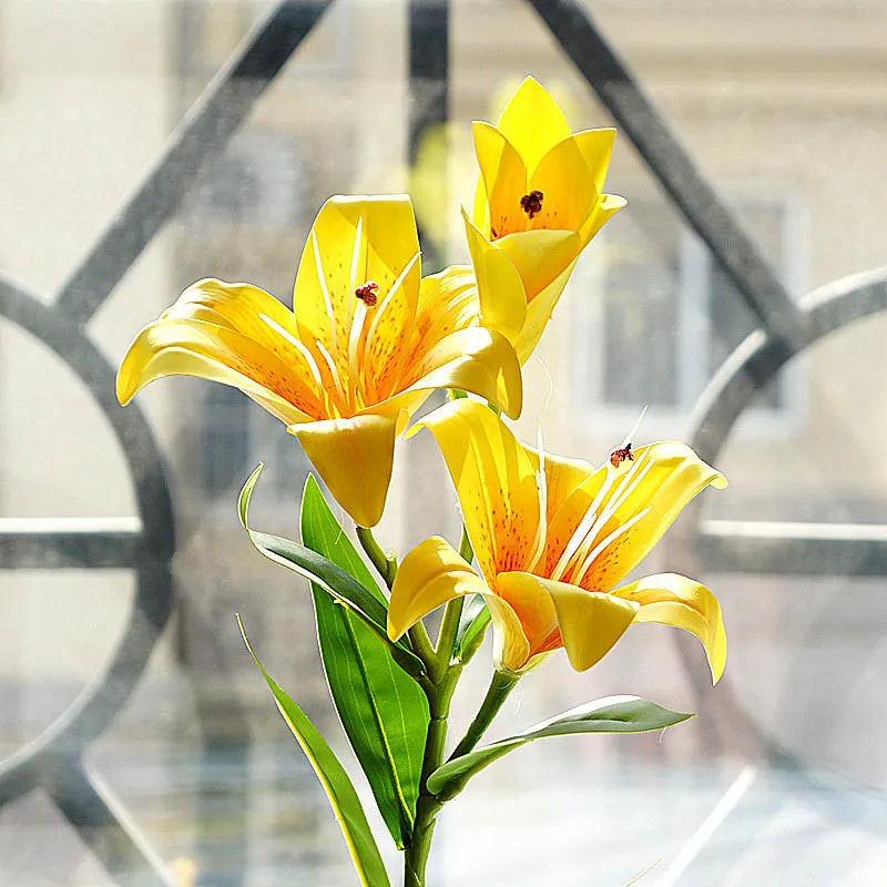 Artificial flower lys silk decoration accessories wedding photography handicrafts