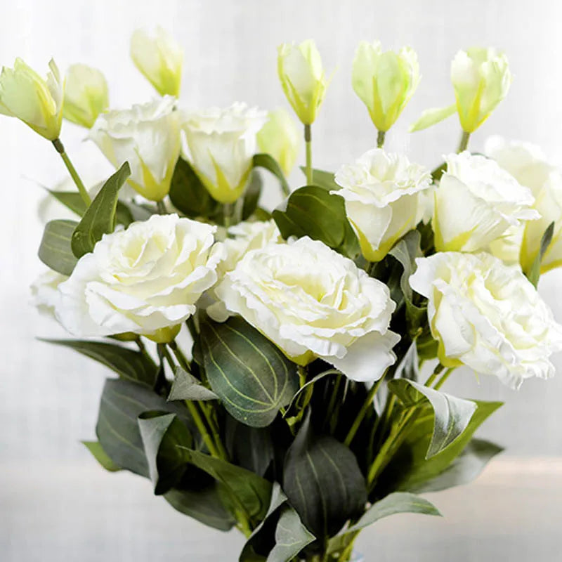 Artificial flowers wholesale decoration wedding eustoma silk 3 branches - view 2
