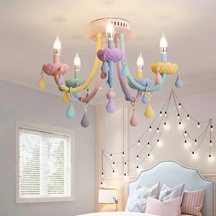 Modern ceiling lamp for children's room with light-filled sockets - view 6