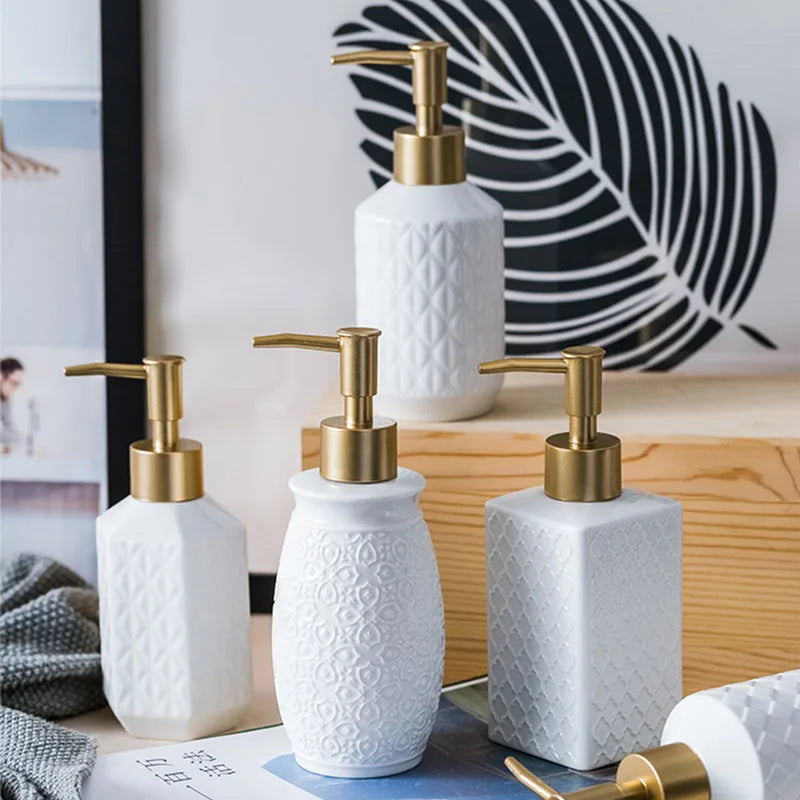 Ceramic liquid soap dispensers for bathroom gift - view 2