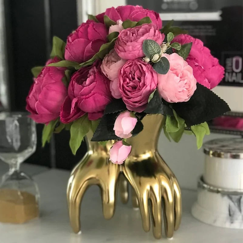 Beautiful bouquet of artificial flowers for wedding and decoration - view 2