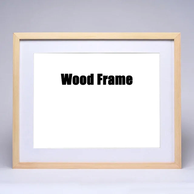 Photo frame in natural wood black and white decorative - Photo Frame 1 / 10x12 inches 25x30cm