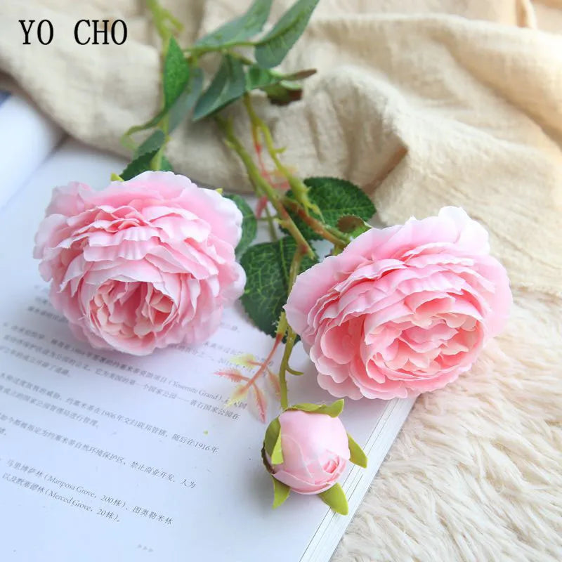 Bouquet of artificial pink flowers for wedding decoration - Pink