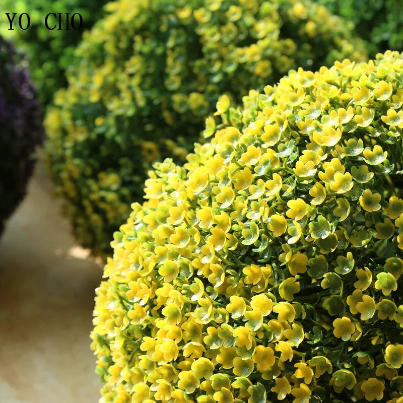 Artificial plants ball plastic grass for garden decoration - view 2