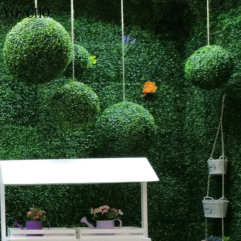 Artificial plants ball plastic grass for garden decoration - view 4