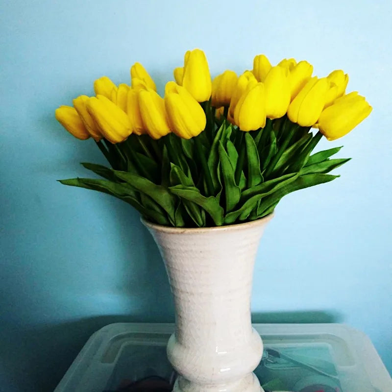 10 artificial tulips for wedding decoration and garden - view 3