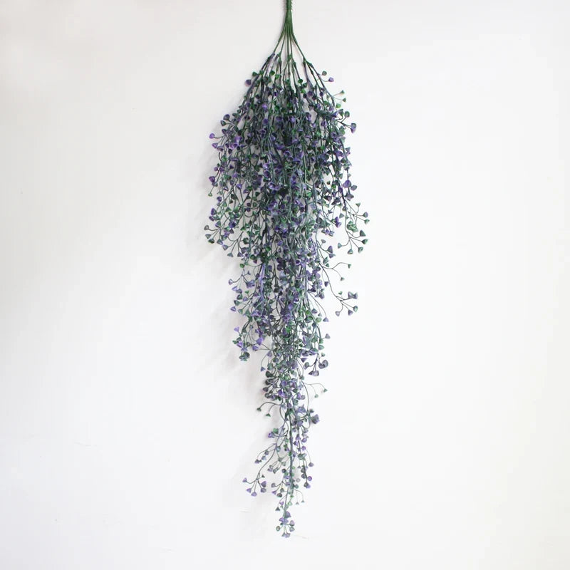 Artificial plastic vine for hanging exterior decoration - Purple