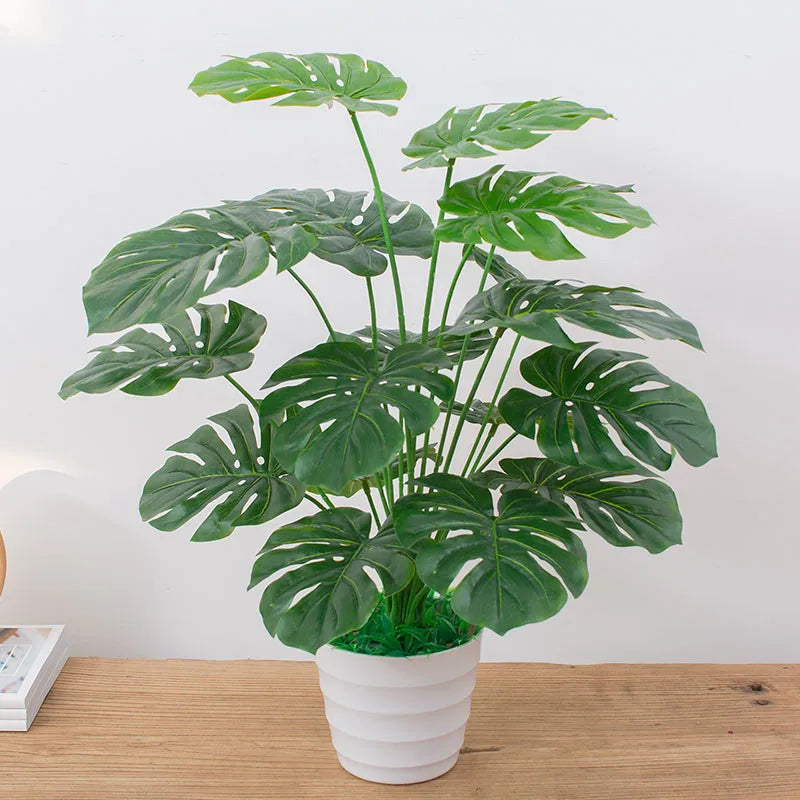 Plastic Monstera Tree for Desk Decoration, Fake Plant, Monstera, No Pot,Gen, Home Garden decor, 60cm