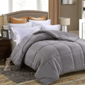 Down Alternative Comforter, Duvet Insert, Medium Weight for All Season, Fluffy, Warm, Soft & Hypoallergenic - Light Grey / 165X224CM