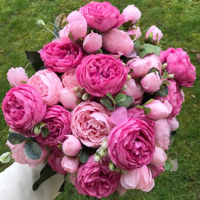 Beautiful bouquet of artificial flowers for wedding and decoration