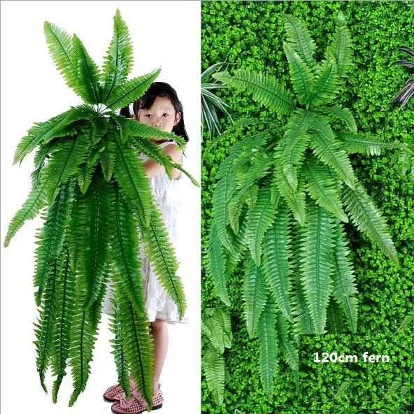 Artificial green hanging plants for interior decoration