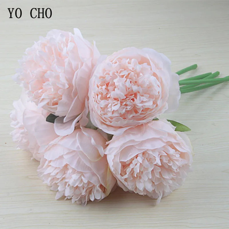 5 artificial peonies for wedding and interior decoration - view 4