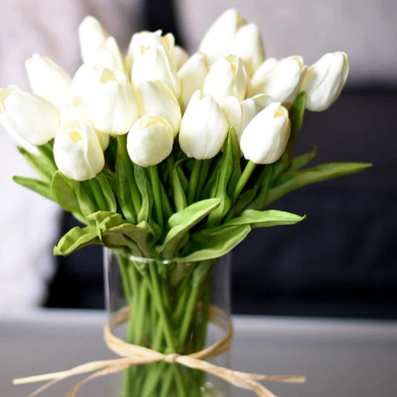 10 artificial tulips for wedding decoration and garden