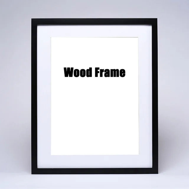 Photo frame in natural wood black and white decorative - Photo Frame 2 / 26,5 x 38 cm