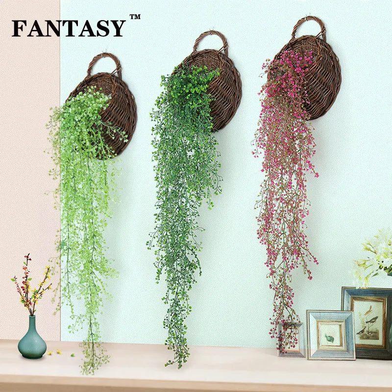 Artificial plastic vine for hanging exterior decoration