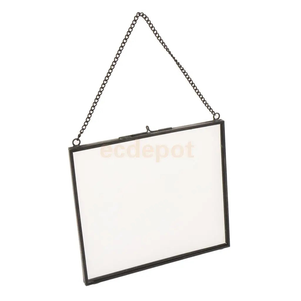 Double-sided photo frame industrial style for plants and portraits - B 16x14cm