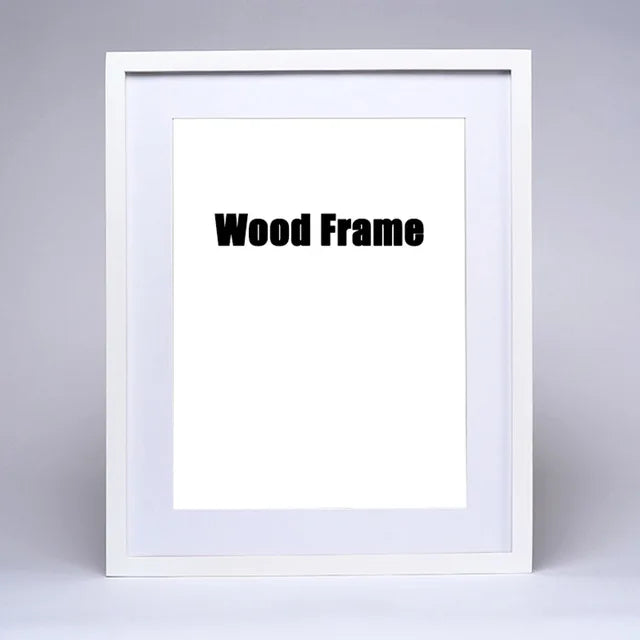 Photo frame in natural wood black and white decorative - Photo Frame / 10x12 inches 25x30cm