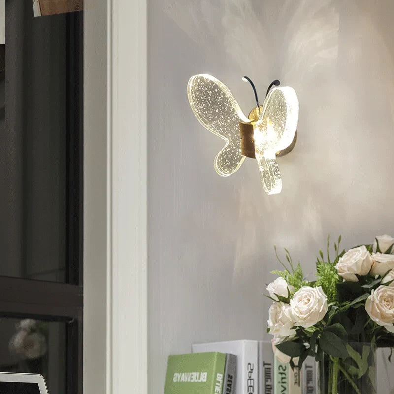 Wall sconce butterfly in modern crystal for interior decoration - view 2