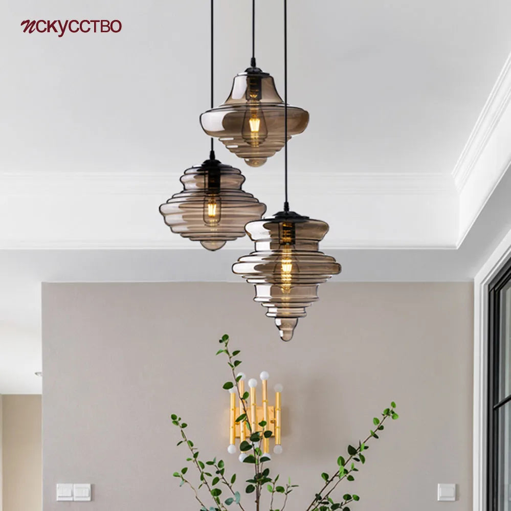 LED pendant light in glass for a modern cottagecore decor - view 3