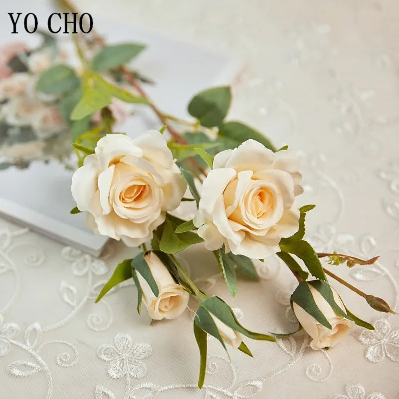 Artificial Silk Rose Flowers in 8 Color Options for Weddings - view 2