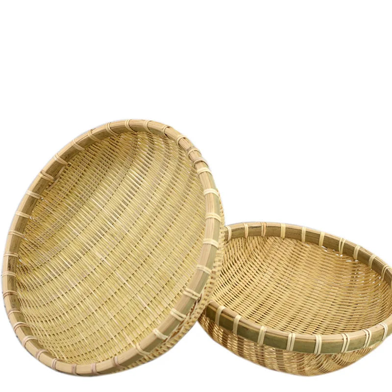 Natural Eco-Friendly Handmade Bamboo Basket, Rattan Storage Basket, Fruit, Vegetables, Bread, Home Organizer - view 2