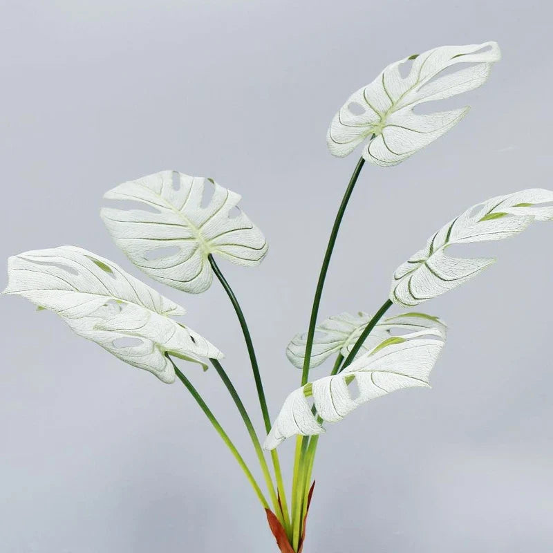 70 cm Artificial Monstera Plant in White, Yellow, or Green - view 7
