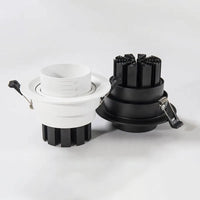 Zoomable beam led-mounted spotlights for interior lighting