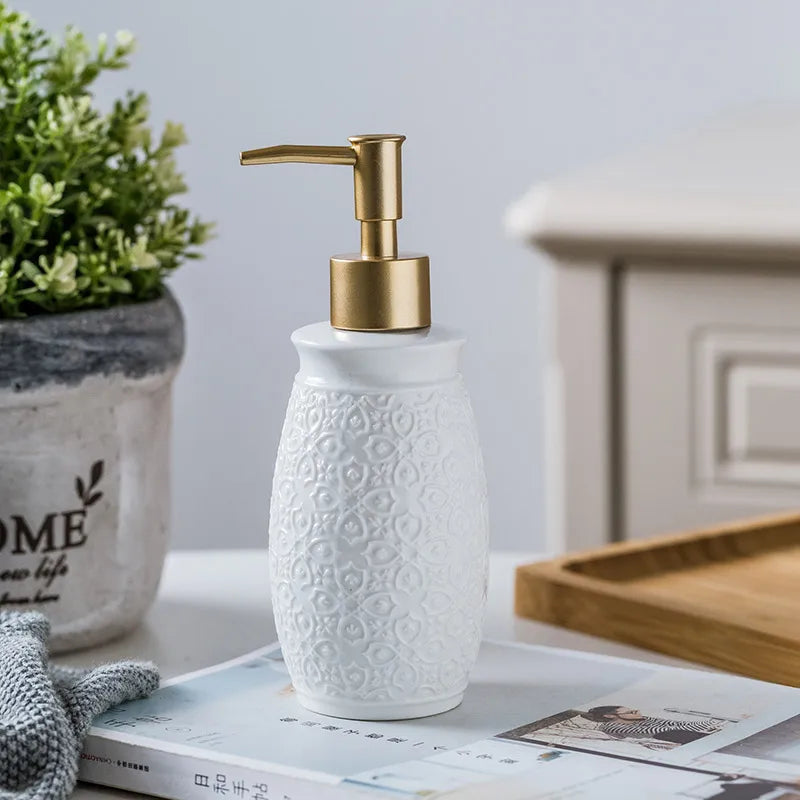 Ceramic liquid soap dispensers for bathroom gift - view 4
